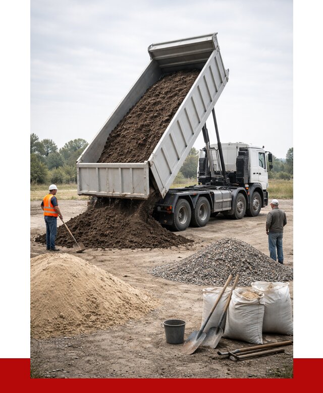 Доставка самосвалом 30 кубов в Малоярославце от 8791 р. | ПРОНЕРУДМлр