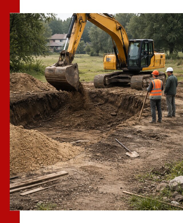 Рытье котлована под фундамент в Малоярославце (быстро и недорого)