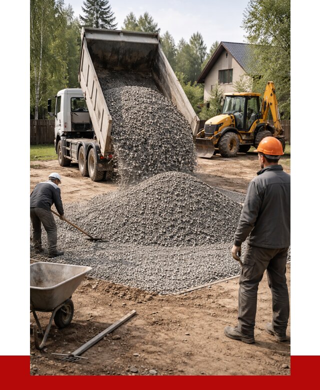 Отсыпка участка щебнем в Малоярославце от 6722 р. ПРОНЕРУДМлр