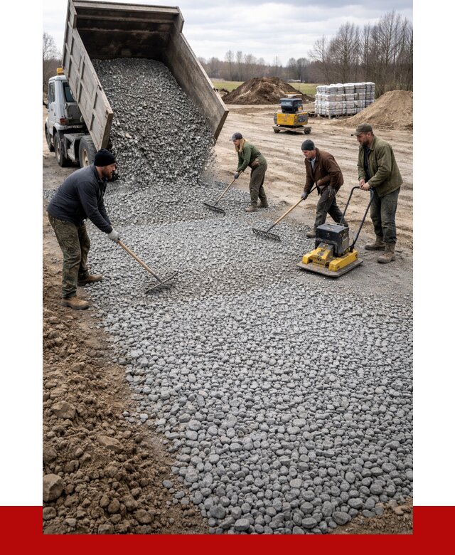 Устройство щебеночной подушки в Малоярославце от 4654 р. ПРОНЕРУДМлр